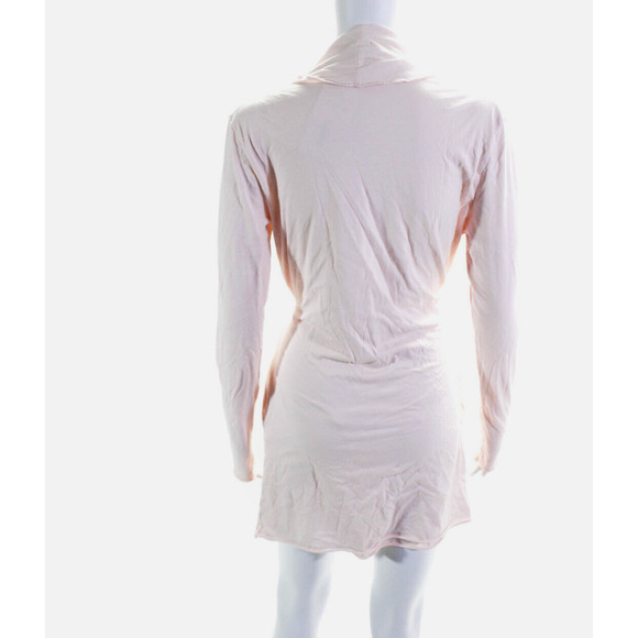 Skin Organic Pima Cotton Wrap Robe Pearl Pink Small NWOT - Picture 8 of 10